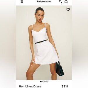 Reformation White Holt Linen Mini Dress - Never Worn, With Tags